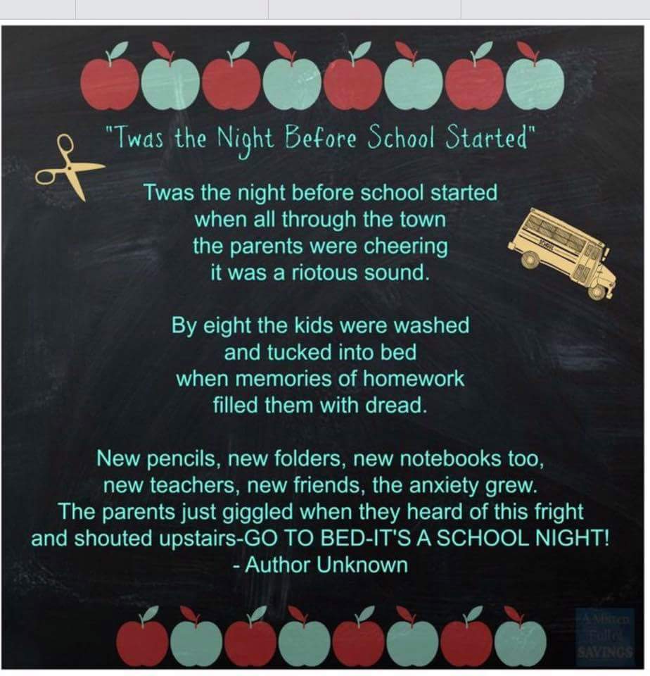 KrystaTrippel's tweet photo. "It's a school night!" #WelcomeBack! https://t.co/Vf9MOCLsS0