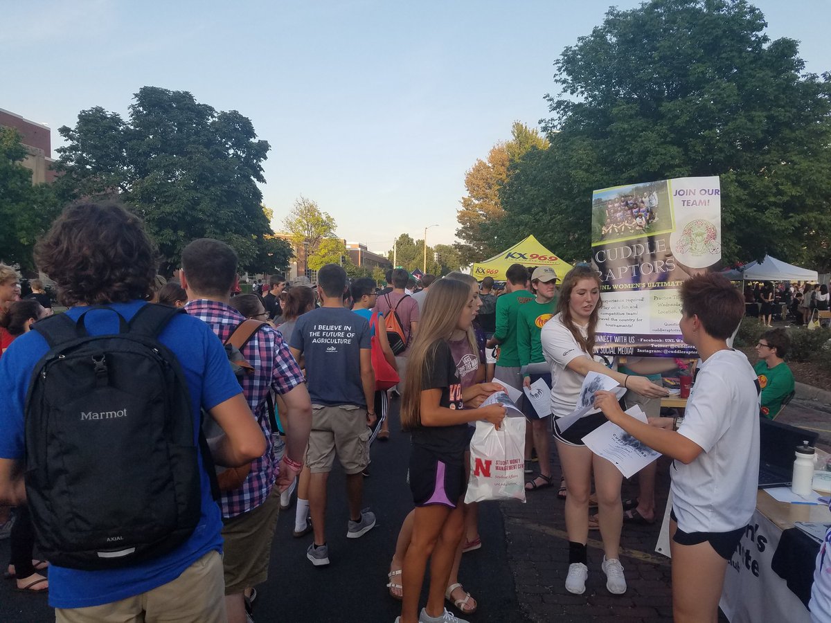 UNL Sport Clubs workin hard recruiting members at the Sunday Street Fair!@UNLincoln <a href="/UNLCampusRec/">UNL Campus Rec</a> <a href="/unlwaterski/">Nebraska Waterski</a> <a href="/CuddleRaptors/">Cuddle Raptors</a> <a href="/UNLClubVball/">UNL Club Volleyball</a>