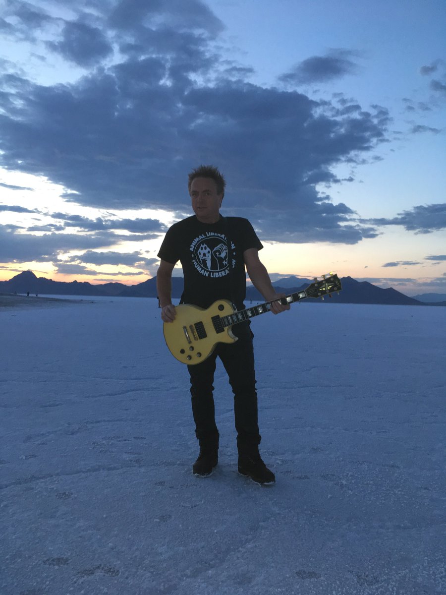 @thealarm vid shoot today Bonneville Salt Flats #amazinglight #animalliberation