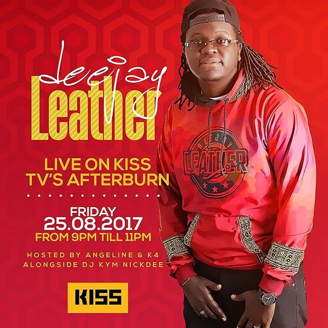 The Spin Maestro Himself <a href="/deejay_leather/">Deejay Leather</a>  will be on <a href="/keepitkiss/">KISS TV KENYA</a> on 25th August 2017 from 9pm!