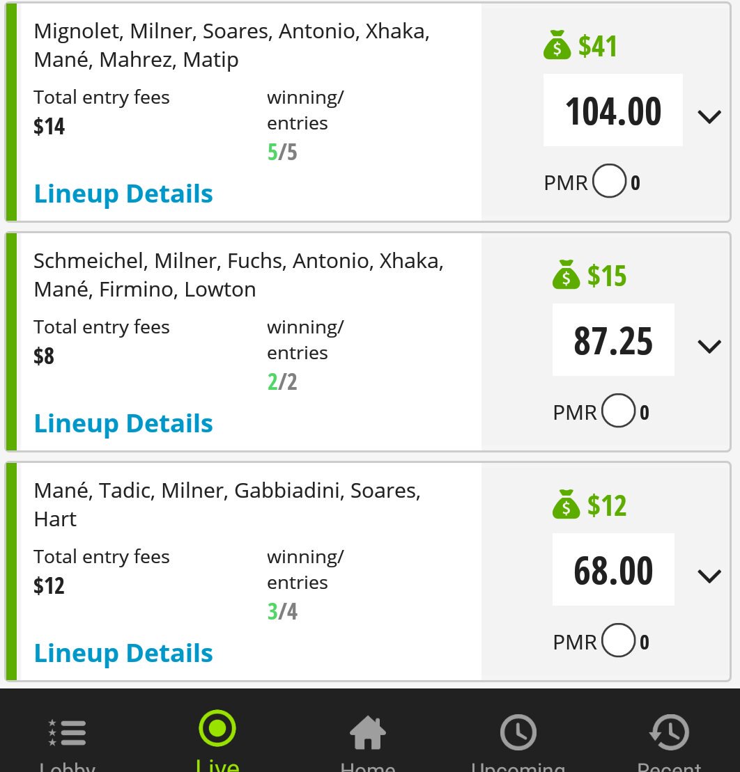 Little_Buck's tweet photo. EPL week 2 was on the $$$  @An1Fantasy  #EPL #DFS https://t.co/ze9hv8Ot8R