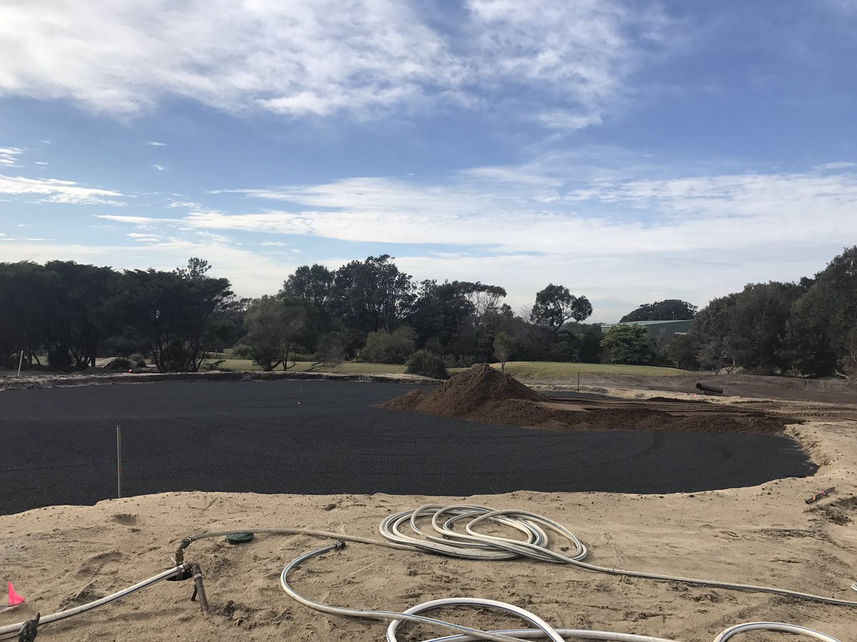 golfshapes's tweet photo. Greens mix going in today on 1st green @st.michaels https://t.co/qOXY5PhVdV