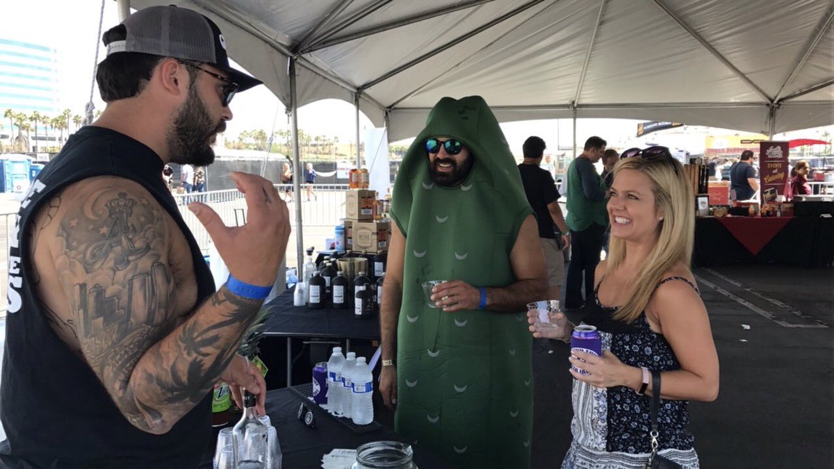 Shot of #GhostTequila with a #pickleback. 😂 <a href="/cahotsauceexpo/">CA Hot Sauce Expo</a> <a href="/properspickle/">Proper's Pickle</a> #cahotsauceexpo #spicy #hotsauce #tequila