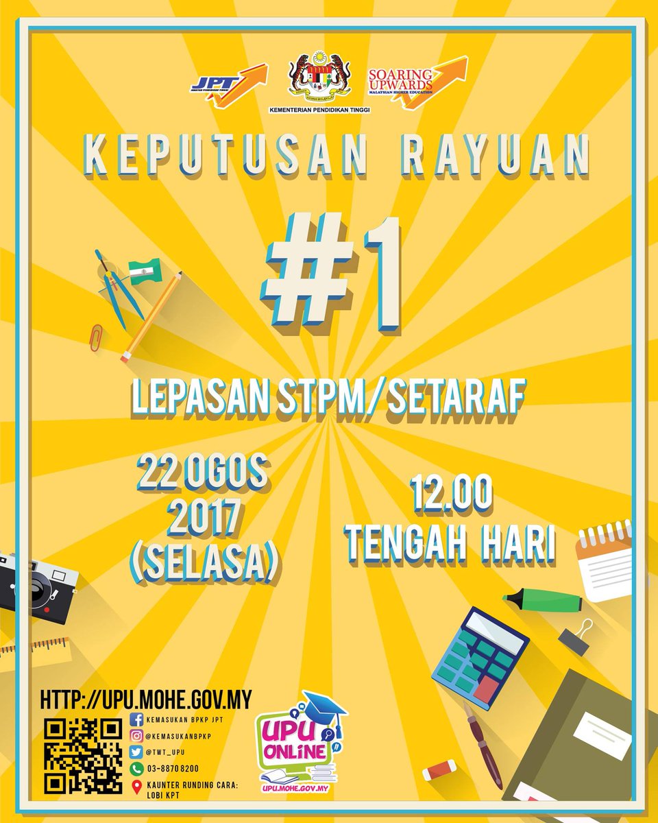Ump Malaysia Auf Twitter Bpasharing Upuinfo Hebahan Keputusan Rayuan 1 Bagi Lepasan Stpm Setaraf