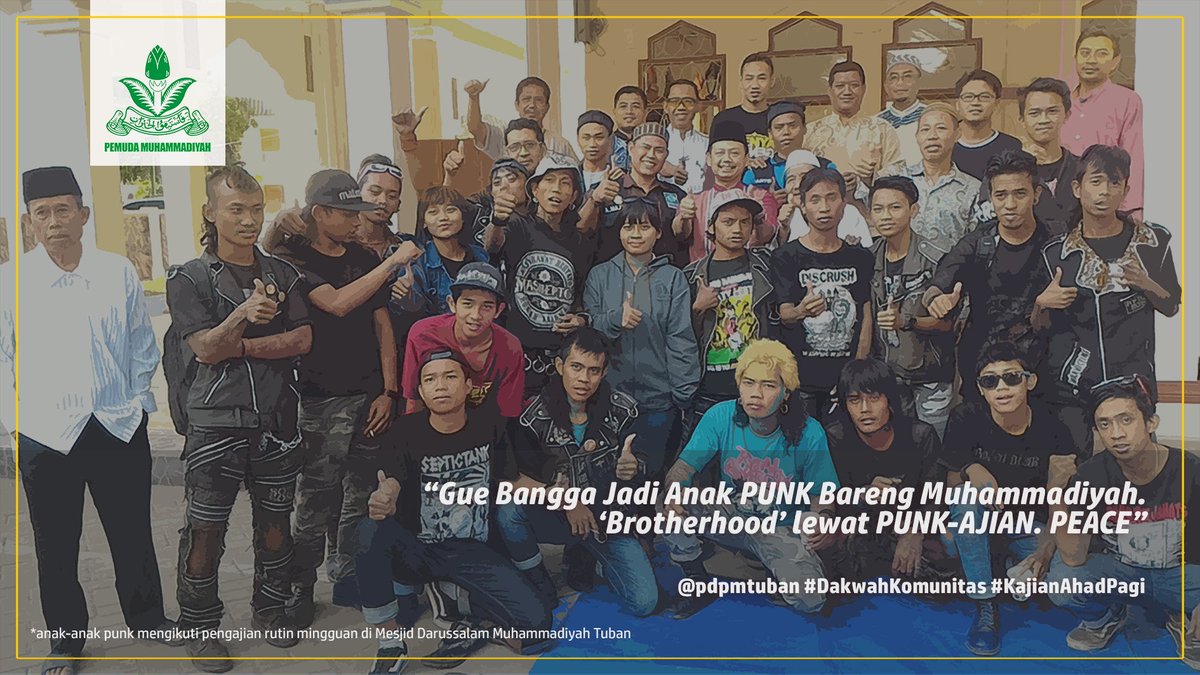 KokamIndonesia's tweet photo. Ini baru #DakwahKomunitas bersama komunitas PUNK di Mesjid Darussalam @muhammadiyah Tuban. Saluut kawan2 @pdpmtuban cc @Dahnilanzar https://t.co/66SmGlFLjE