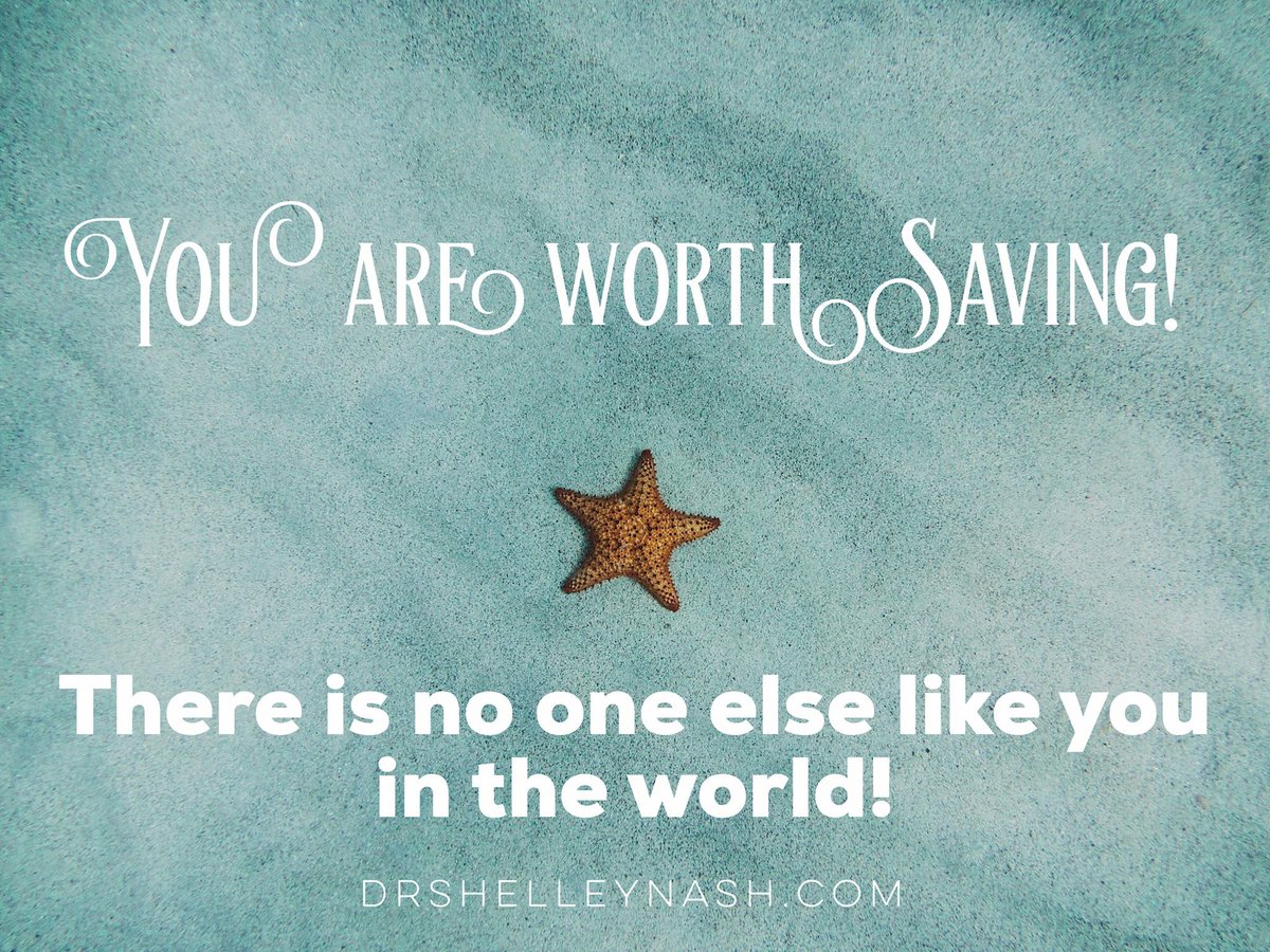 drshelleynash's tweet image. ALL of you are worth saving! You can make a difference in the world one person at a time. #starfish #thinktocreate #drshelleynash