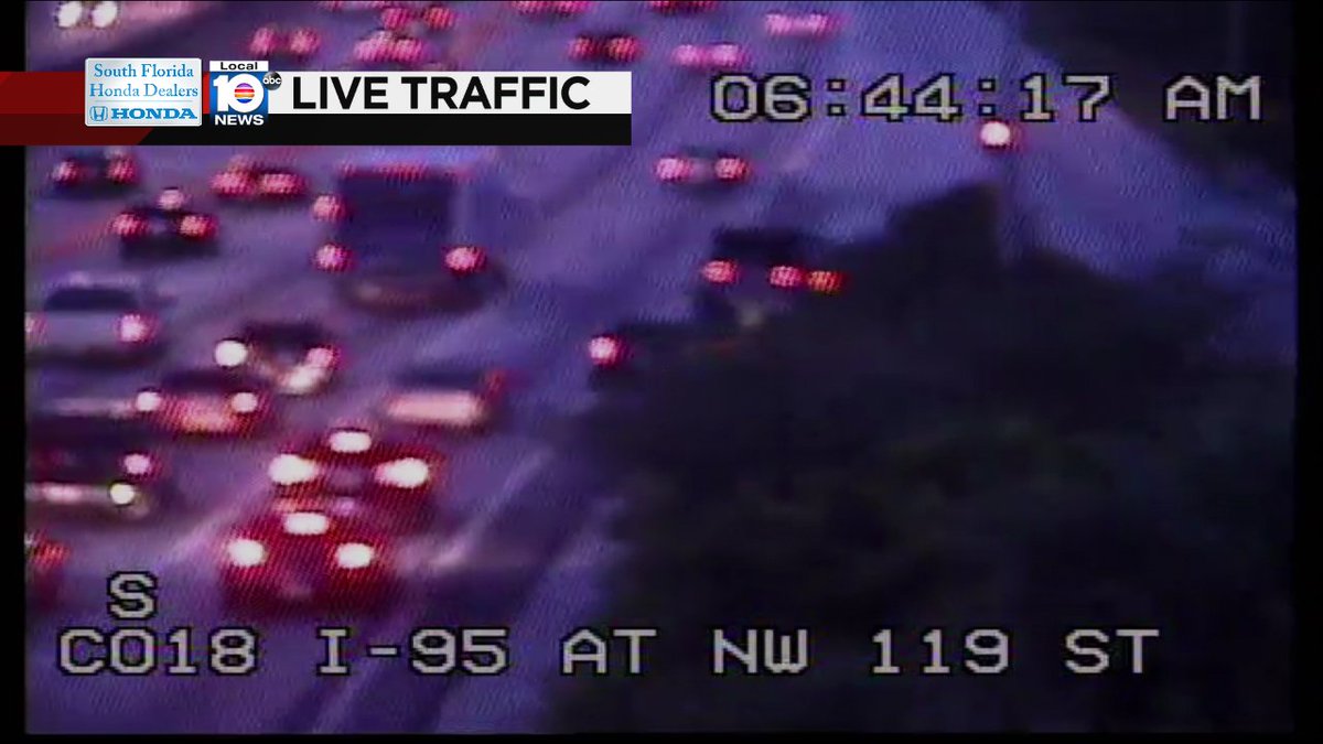 Crash on I-95 SB at NW 119th St #traffic https://t.co/CyuXnelDP7