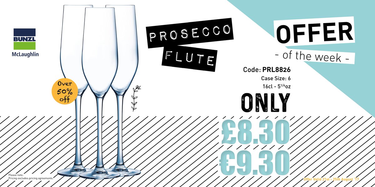 BunzlBML's tweet photo. Offer of the Week: @arctableware Prosecco Flute. Valid until 25th August. Click here: https://t.co/I2v4Gb3iZe #BMLOffer https://t.co/ocBivRGZHT