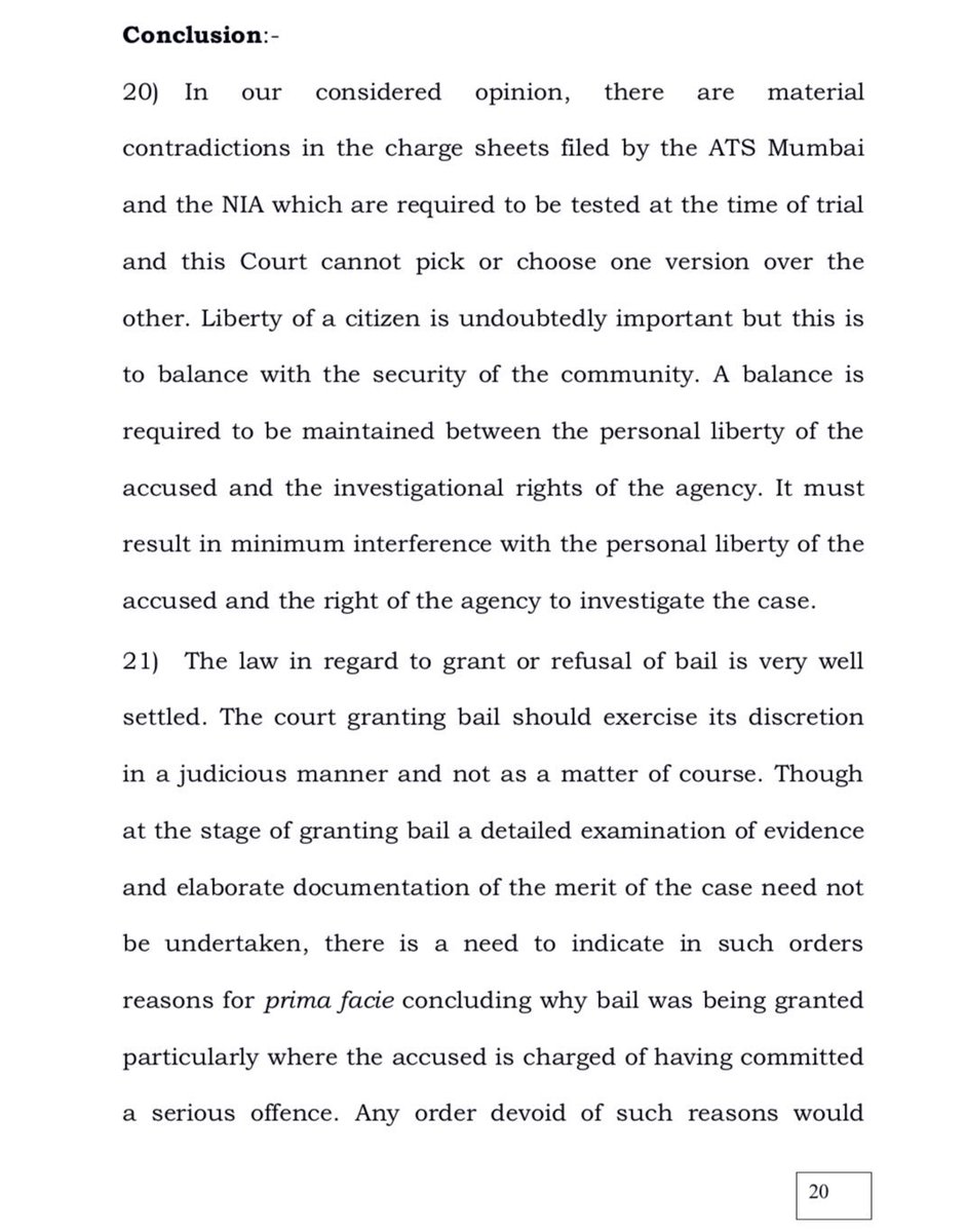 AdityaRajKaul's tweet photo. Important portions of the 25 page Supreme Court judgement giving bail to Lt. Col. Purohit after 9 years. Read how he was denied justice. https://t.co/waLa67A2T0
