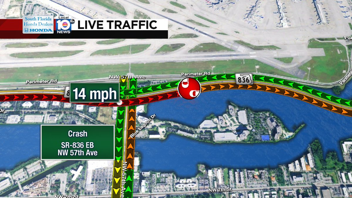 Crash on SR-836 EB at NW 57th Ave #traffic https://t.co/SBWqdXisLY
