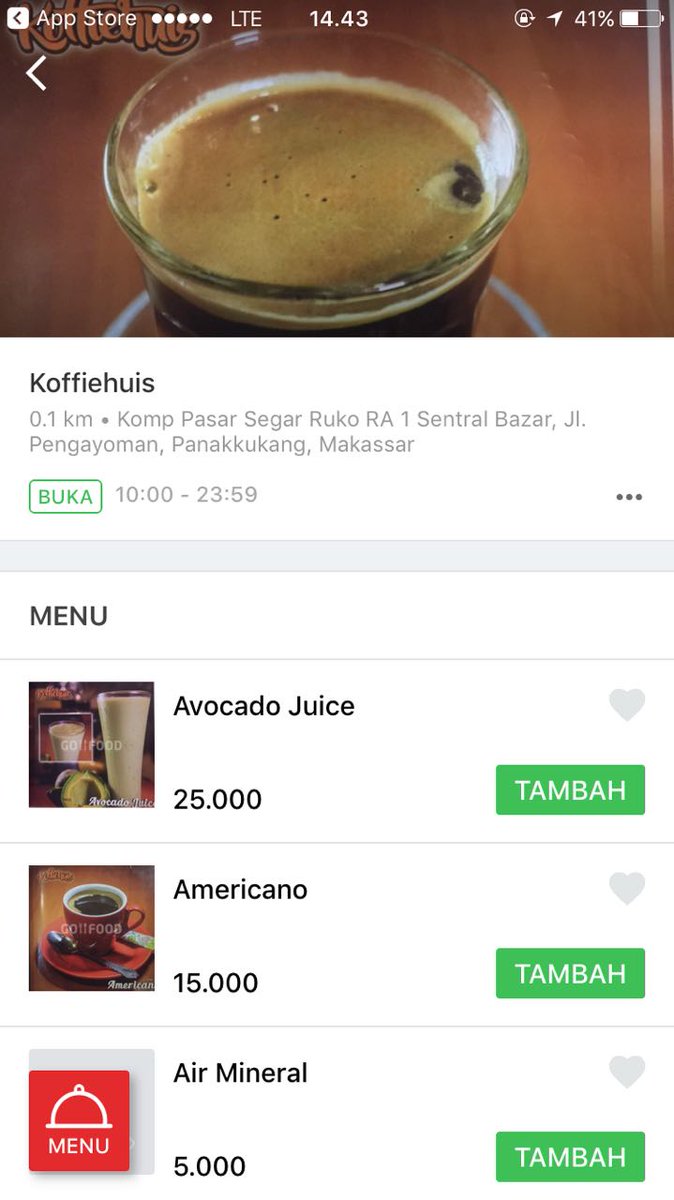 Mudah pesan menu di koffiehuis