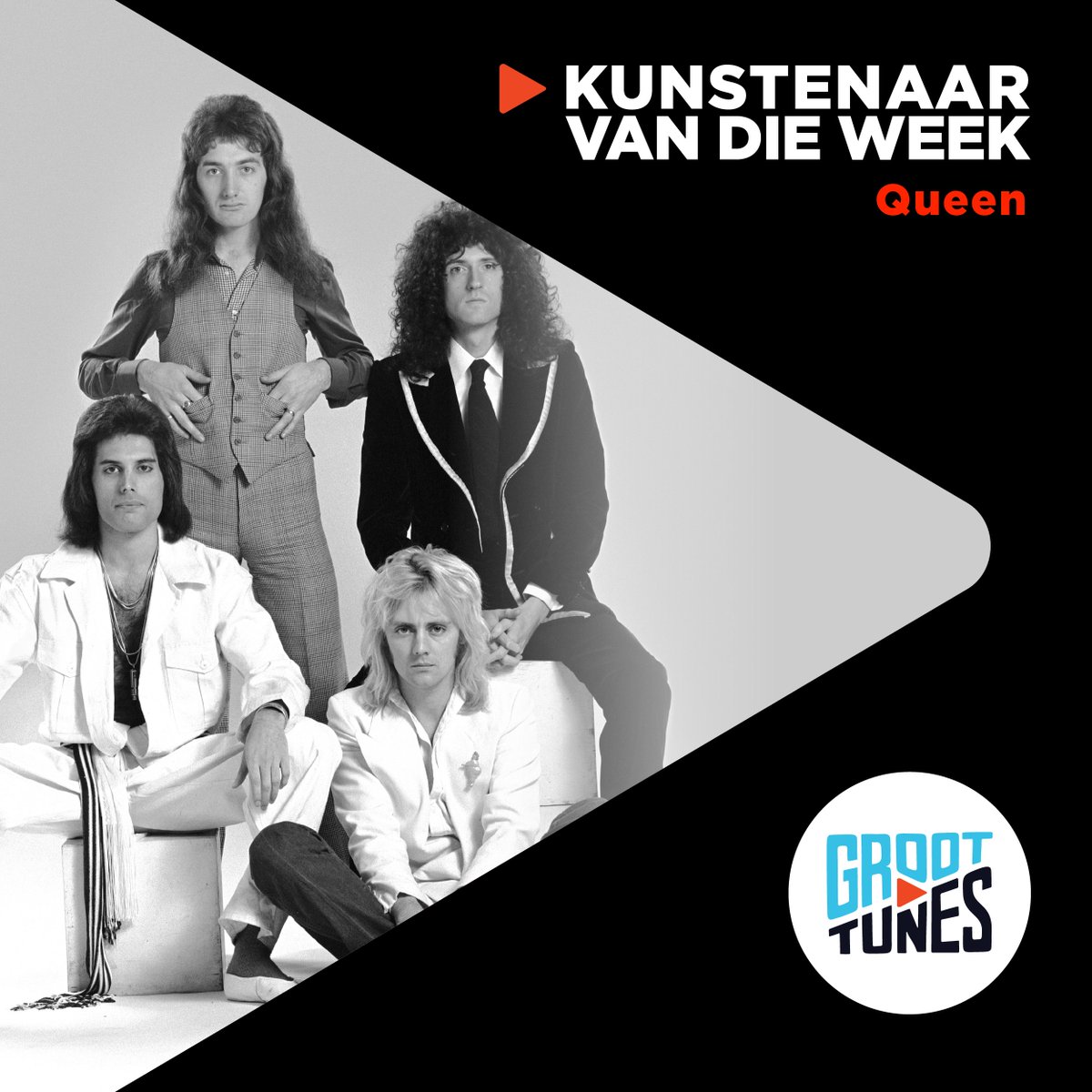 GrootTunes's tweet image. Queen se eerste album, Queen, is in 1973 vrygestel. Daar het die wêreld van musiek verewig verander. Klik hier: bit.ly/GrootQueen