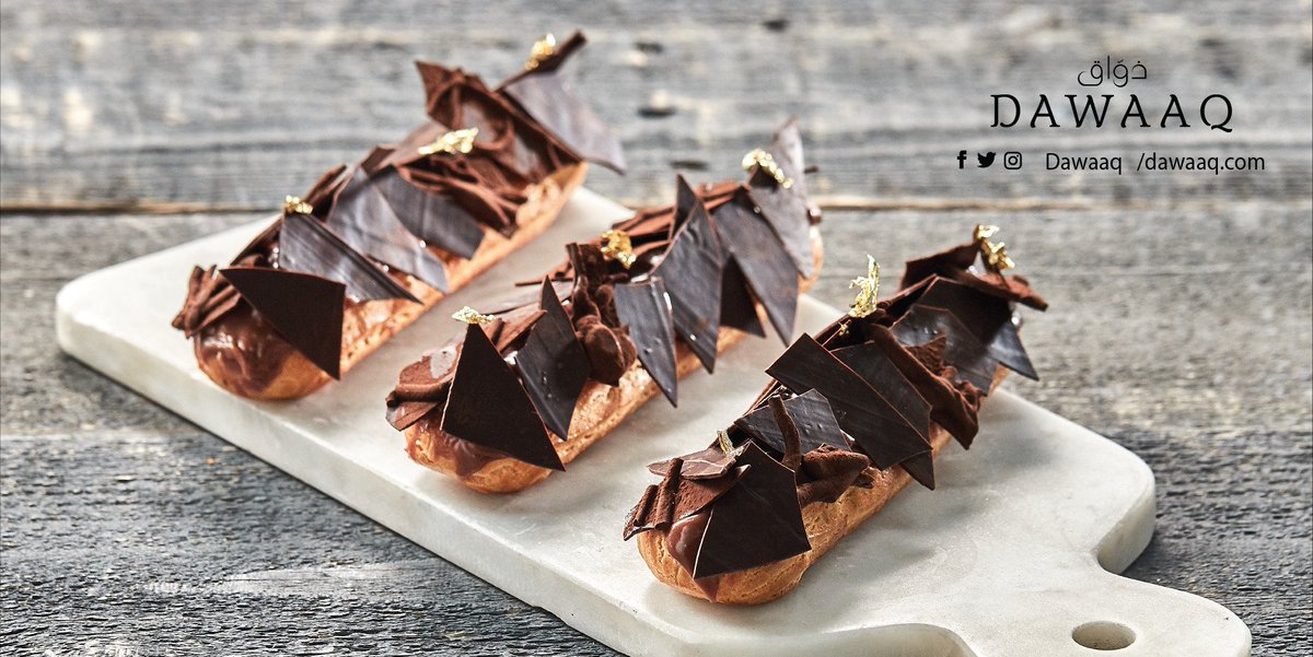 DAWAAQ's tweet photo. Chocolate Éclair is the perfect dessert from Dawaaq Café at Al-Ain mall #Dawaq #cafe #open #Alain #sweets #pastries https://t.co/sbU3qmfoG3