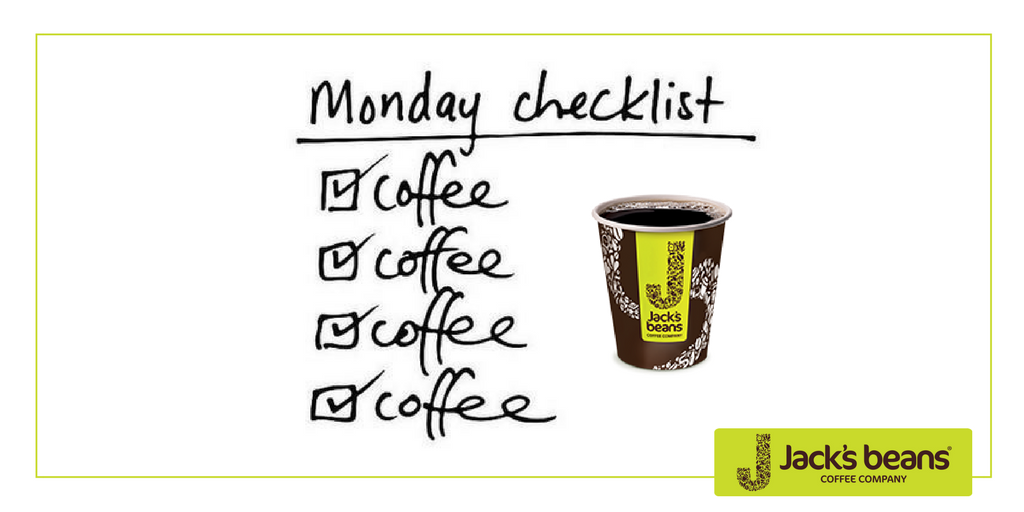 Jacks_Beans's tweet photo. What does your #Mondaychecklist look like? #HappyMonday #Coffee #MondayInspiration #Jacksbeans ☕️😊 https://t.co/cZQ2fAUReP