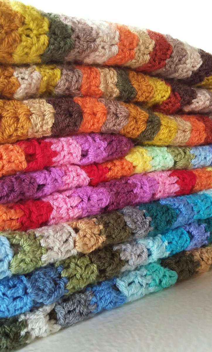 EarbyCrafts's tweet photo. My #attic24 blanket stack in alternative colours❤ #hydrangeablanket #cosyblanket #crochet @StylecraftYarn #stylecraftspecialdk #handmadehour https://t.co/vFb6jCgUBE