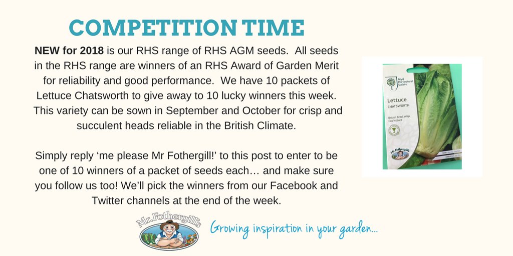 mrfothergill's tweet image. Enter our #giveaway to #win #lettuce
10 lucky winners, drawn on Friday!
Pls #RT
#competition #share
mr-fothergills.co.uk
