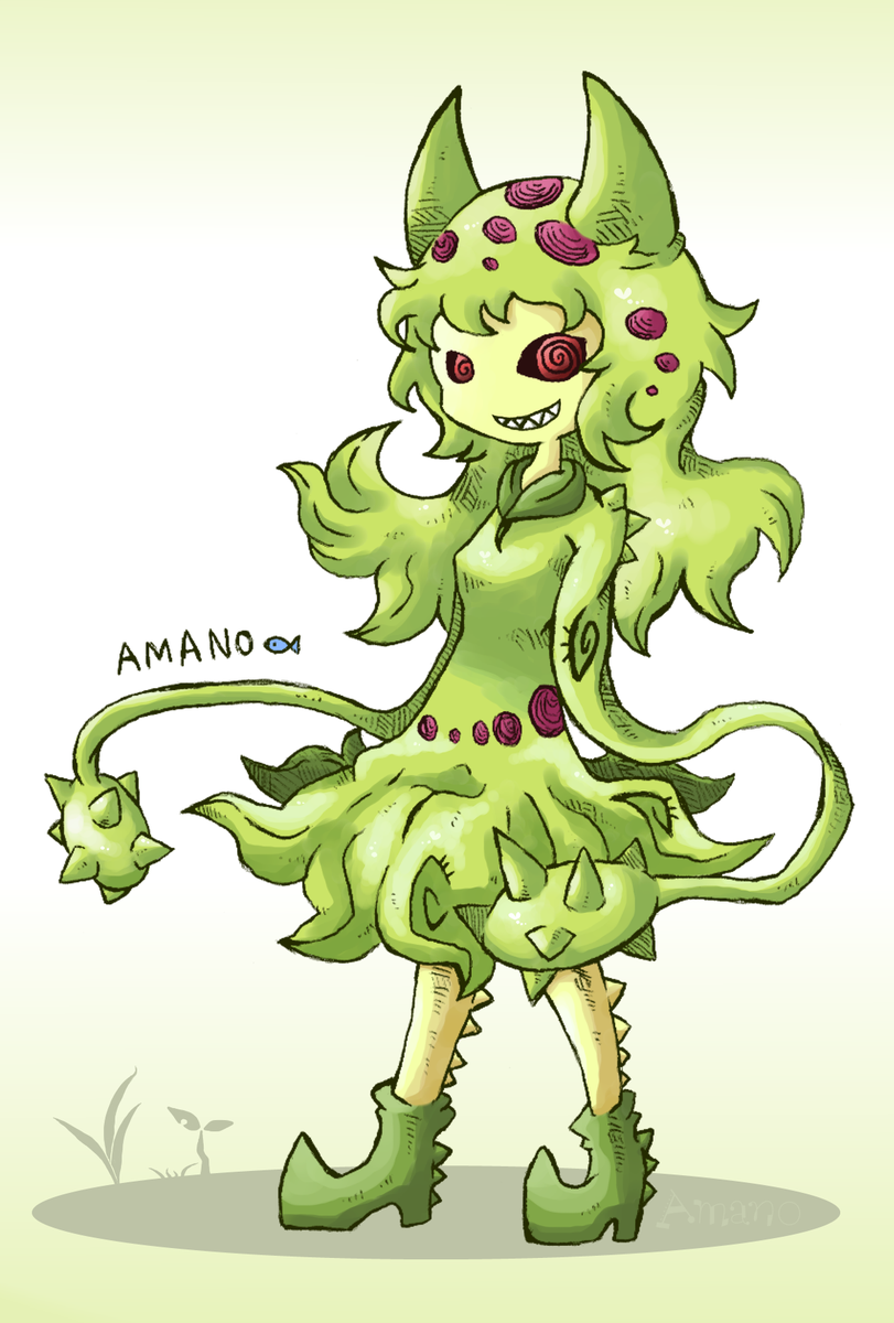 アマノ 魚類 V Twitter クレイジーフラワー擬人化 亜人化 城ドラお絵描き