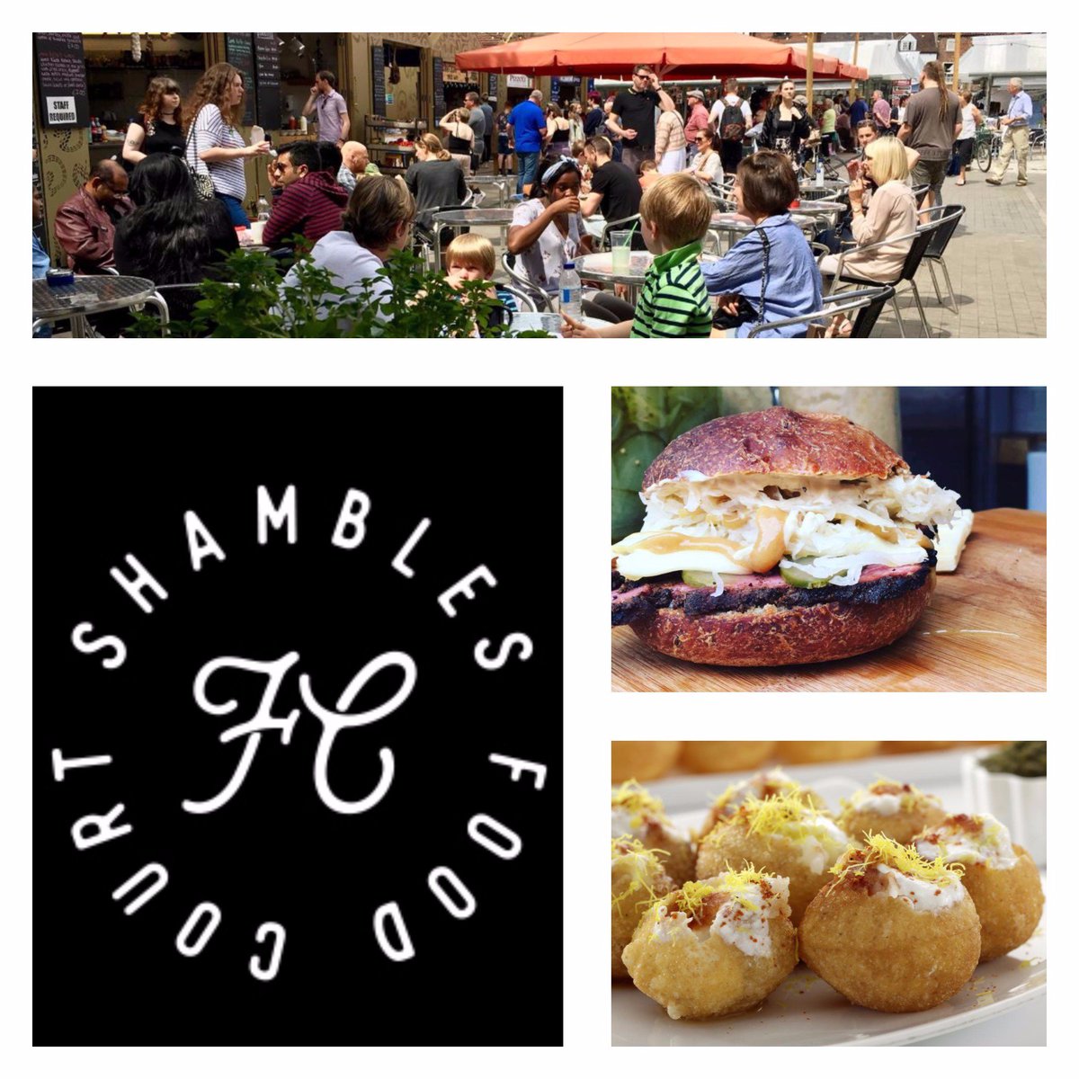 YorkCityCentre's tweet image. Visit Shambles Food Court this lunchtime and treat yourself to some delicious street food in the sunshine! #MondayMotivaton @VisitYork