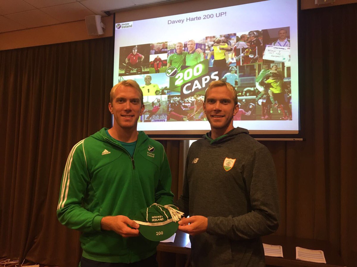 irishhockey's tweet photo. Massive congrats to @IreMenHockey captain @daveyharte creating another piece of history winning his 200th cap today https://t.co/FwVuqi9A5U https://t.co/MiybOEw1Wj