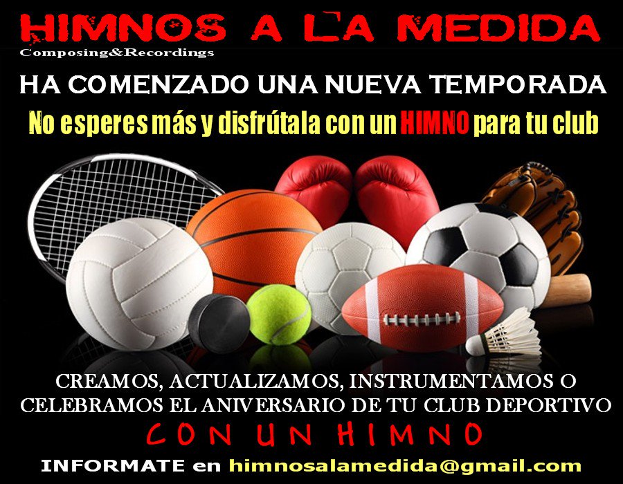 MASHIMNOS's tweet image. HA COMENZADO UNA NUEVA TEMPORADA
No esperes más y disfrútala con un HIMNO para tu club
Infórmate en himnosalamedida@gmail.com