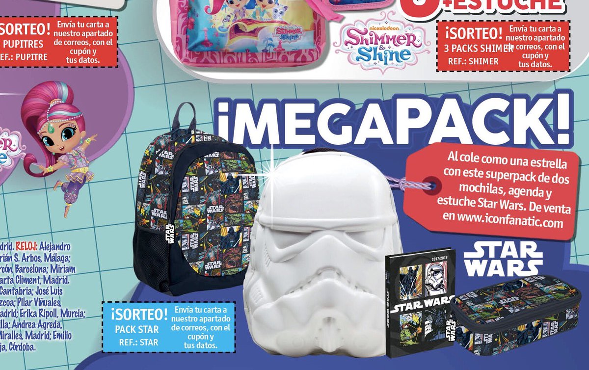 Gracias a la #revistaClan por dedicar un espacio en su último número a nuestras mochilas de #starwars hazte con ellas en nuestra web