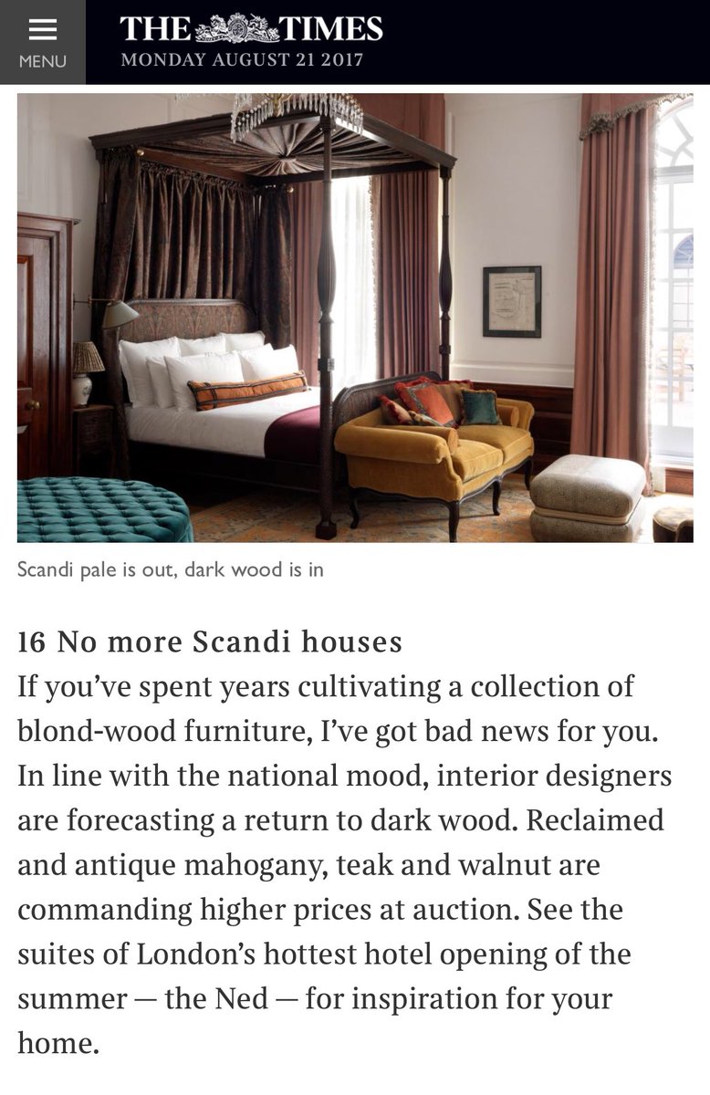 Today <a href="/thetimes/">The Times and The Sunday Times</a> declared that Brown furniture is 'cool' - not before time!