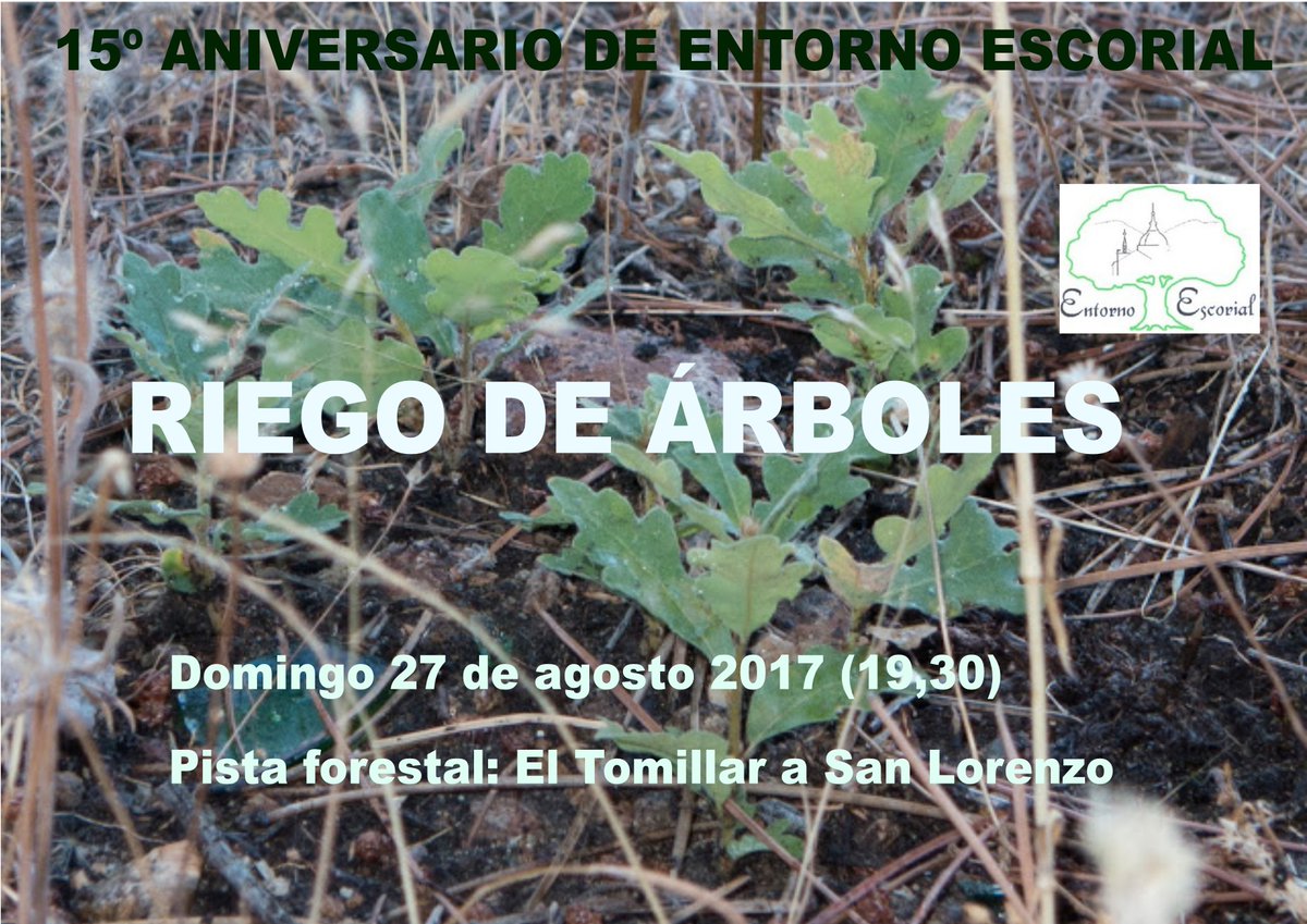27/08: Entorno Escorial celebra su 15º aniversario con un riego en Abantos: entornoescorial.blogspot.com.es/2017/08/2708-c…