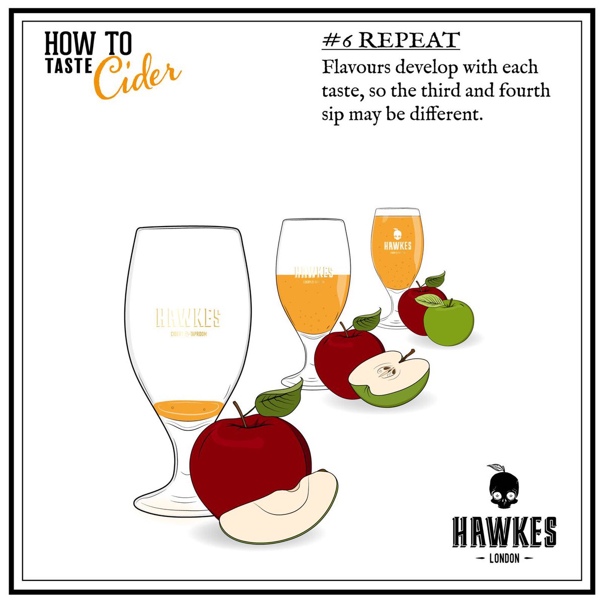wearehawkes's tweet image. With cider, the flavours develop with each taste. The third sip is rarely the same as the first #HowToTasteCider #CraftCider #Cider