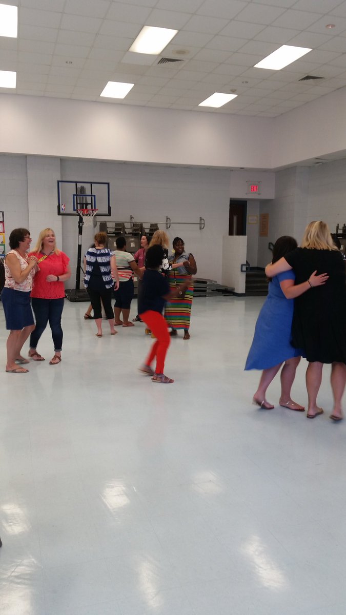 HearneWCS's tweet photo. @HearneWCS Staff team building this morning.  Having fun together.  We are one team, one school #HearneNation #WCSisBest https://t.co/16PzPXxrbY