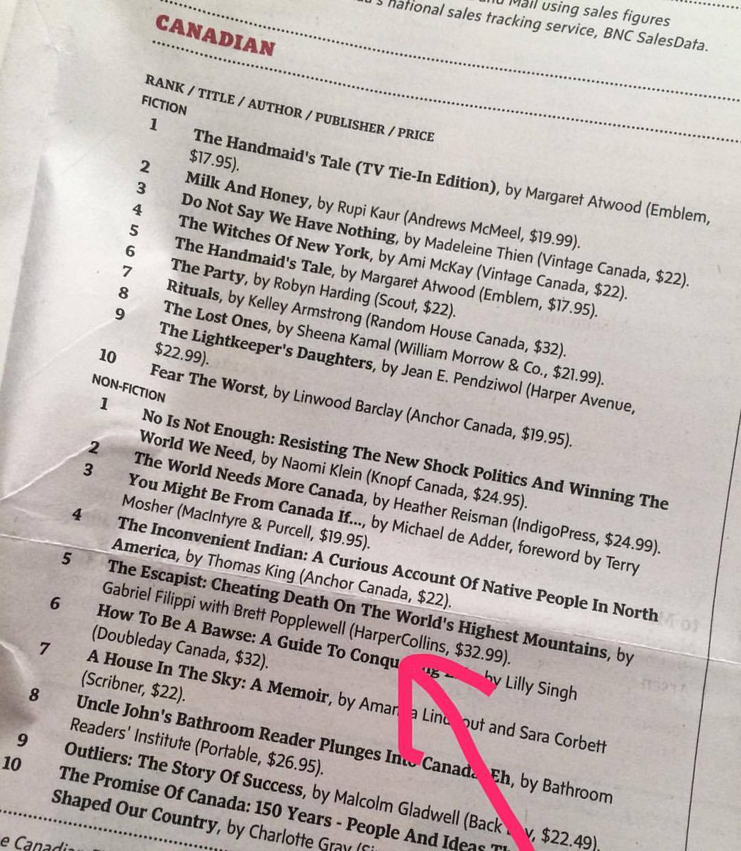 Great news. After 10 months in bookstores, The Escapist is ranked #5 on the National Bestsellers list. Still going strong for the summit!