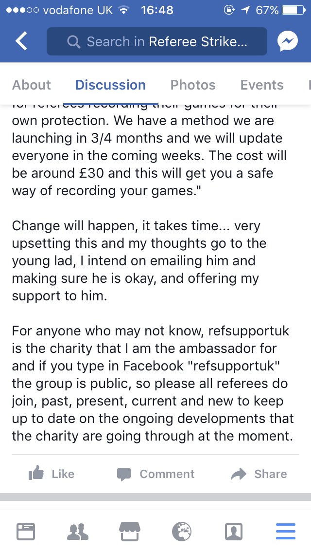 Rhampson2018's tweet photo. Change will happen... it just takes time, thoughts to the lad who has gone through what is a terrible experience. @refsupportuk https://t.co/YIjFkFVPEc