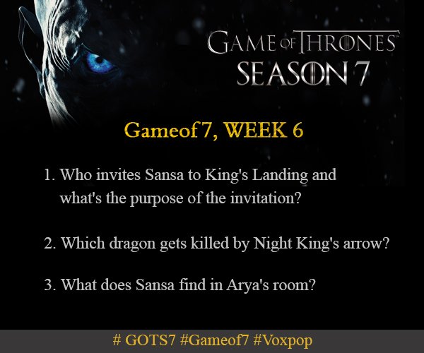 voxpop's tweet photo. You would not believe what lies behind the wall! Play the #Gameof7 to unveil the mystery!
#Gameof7 #GOTS7 #Voxpop https://t.co/UM1COCpiUZ