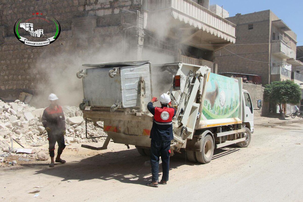 StabUnit's tweet photo. Waste Management works in AlBab, Bza'a, Qabassin which are implemented by LCs & support of #StabCommittee https://t.co/bEEcVkFNhB