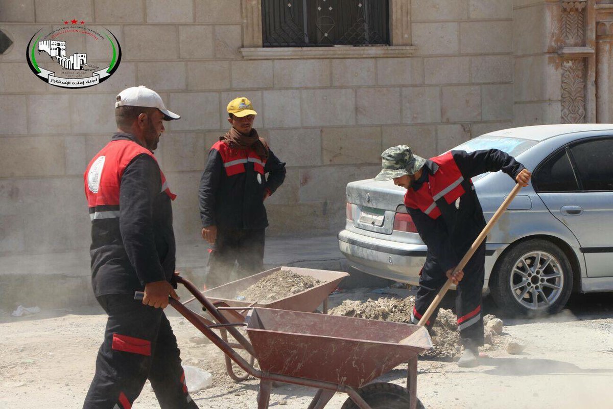 StabUnit's tweet photo. Waste Management works in AlBab, Bza'a, Qabassin which are implemented by LCs & support of #StabCommittee https://t.co/bEEcVkFNhB