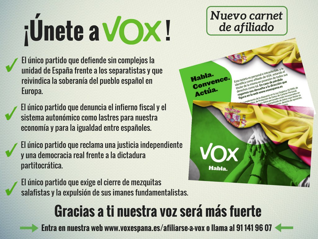 vox_es's tweet photo. ✌️ Gracias a ti nuestra voz será más fuerte. Únete a la resistencia 👉 https://t.co/cFFRb5epzi https://t.co/MCsaKsU9d7