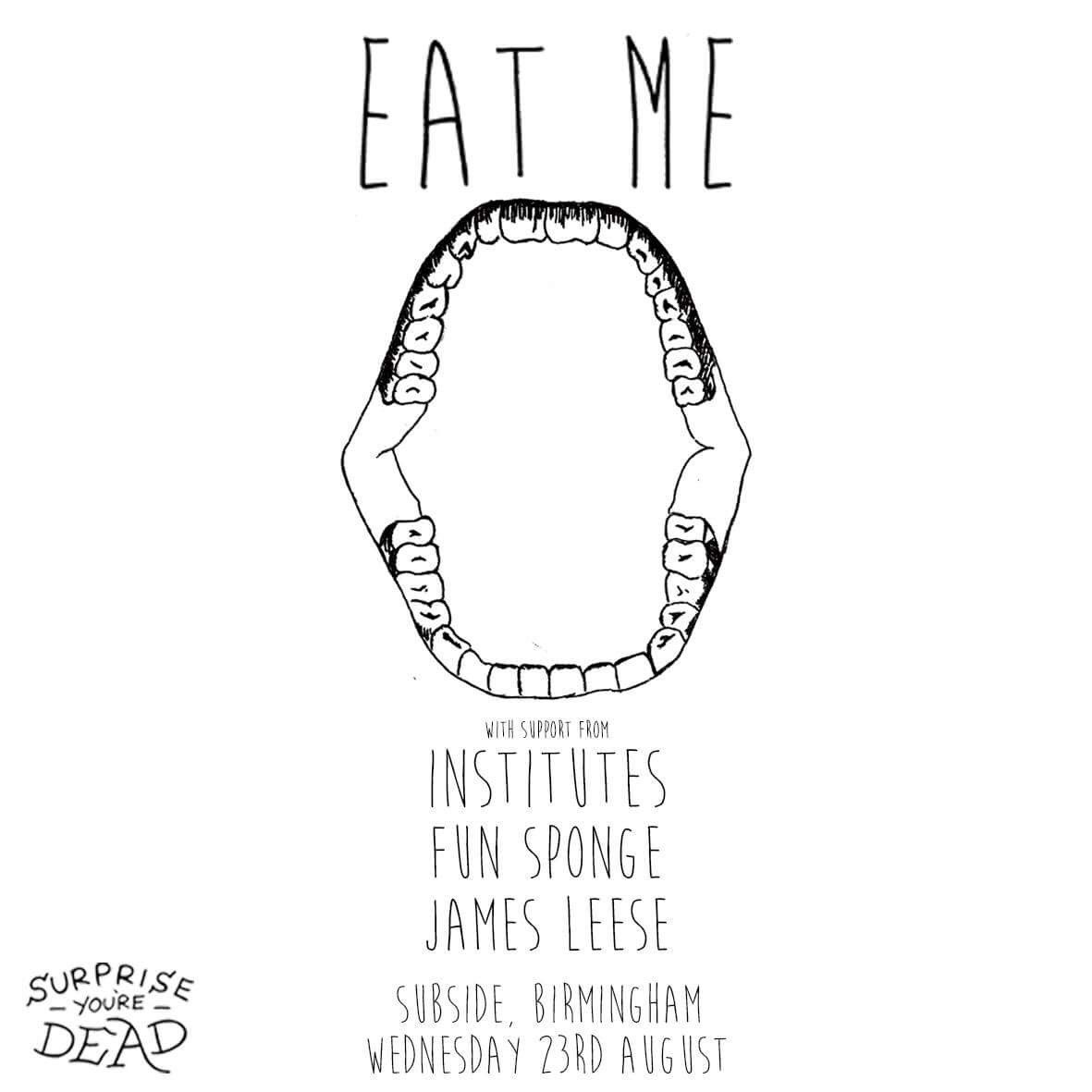 InstitutesUK's tweet photo. FREE SHOW ALERT! we return to Birmingham this week! Come see us Wednesday at Subside in Digbeth with Eat Me, Fun Sponge and James Leece! https://t.co/4Ciy0MbWW1