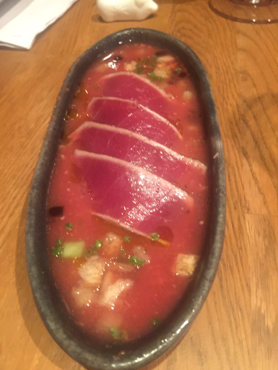 AldoZilli's tweet photo. Best #anchovies #ever #ElWilly #Shanghai #Tasty #Spanish #TunaGazpachoAndaluz #Carabinero https://t.co/7ieu7ss0zj