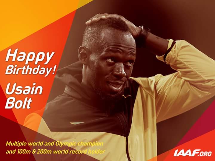 Happy Birthday to the one and only multiple World and Olympic Champion, 100m and 200m world record holder Usain Bolt 
