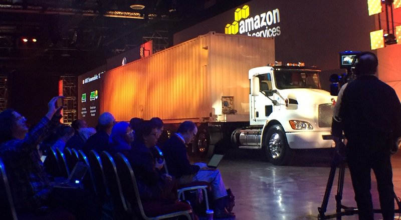 One of the coolest moments from last year's #reInvent? The debut of Snowmobile! #TBT amzn.to/2w7dimB