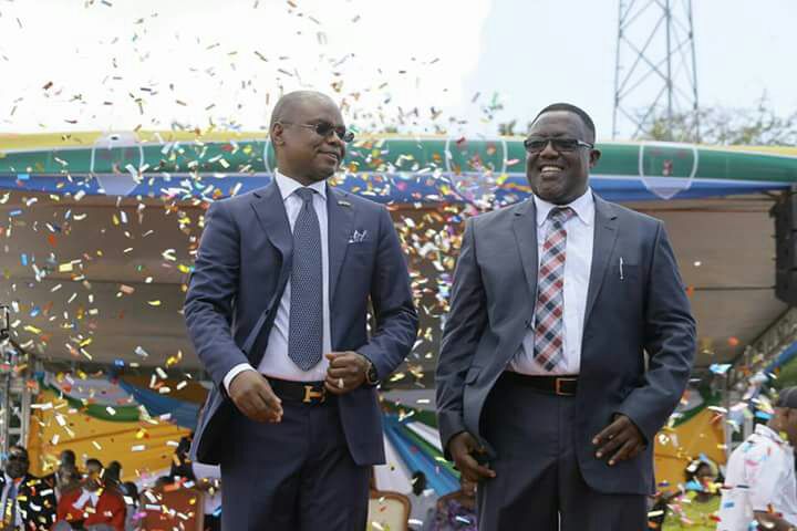 KBCChannel1's tweet photo. HE @governorkingi , Deputy Governor HE Gideon Saburi at the swearing in ceremony. #CountyTransition ^CW https://t.co/b724BYERqR