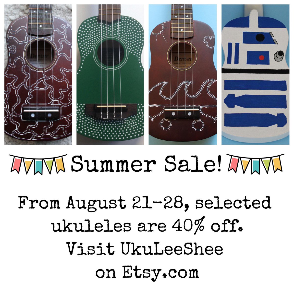 UkuLeeShee's tweet photo. Summer Sale!

https://t.co/6hpF5AnWzo

#ukulele https://t.co/zkld2H6THO