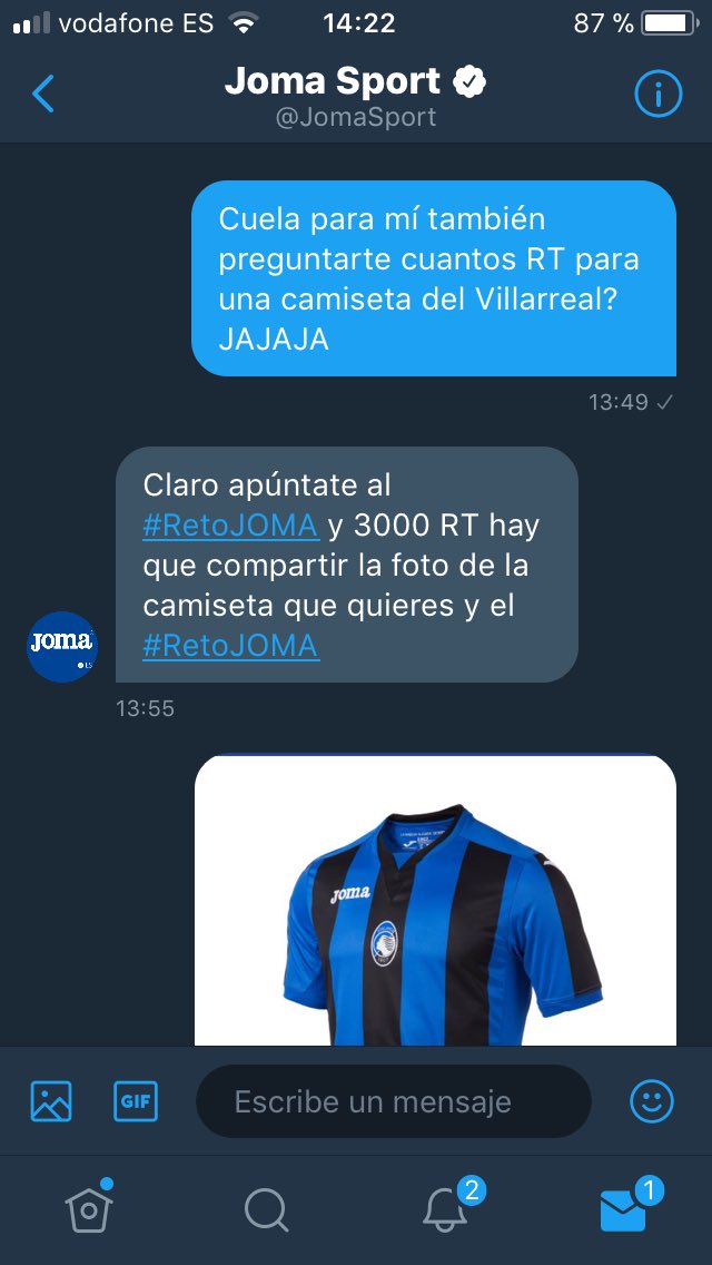 OS NECESITO

SI ESTE TWIT LLEGA A 3000 RT <a href="/JomaSport/">Joma Sport</a> ME REGALA LA CAMISETA DEL ATALANTA DEL PAPU #RetoJOMA

¡TODO RT SE AGRADECE!