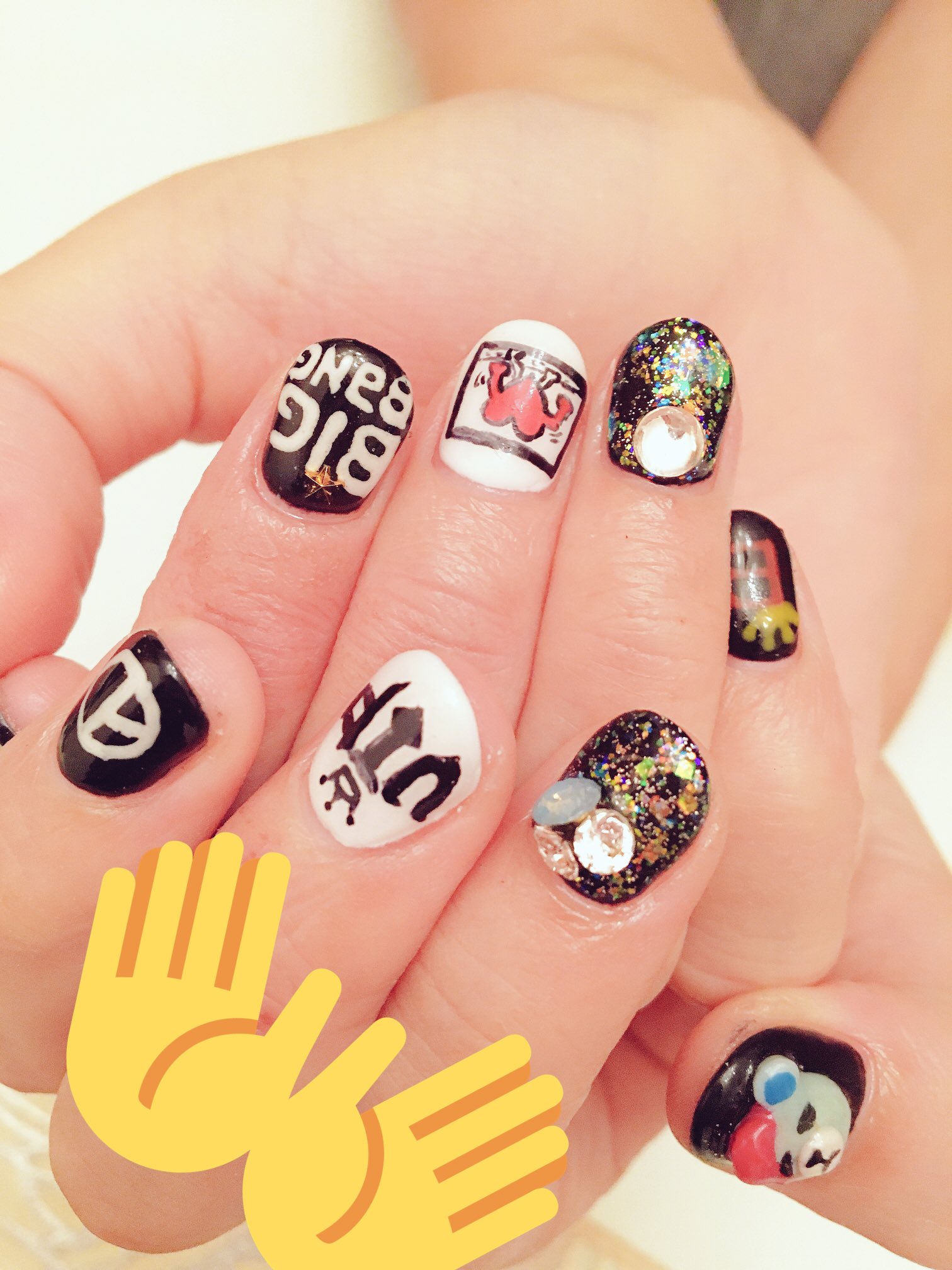 り ほ New Nail 可愛い 最高お 大満足 明日のライブ楽しむ Bigbangネイル 3dネイル G Dragonネイル クランクくん ジェルネイル T Co 7wt46dyyr8 Twitter