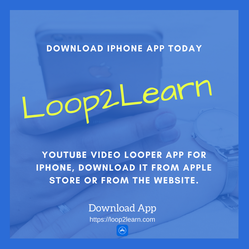 Loop2Learn's tweet image. Download Loop2Learn &amp;amp; kindly Review it. The App helps you to create free &amp;amp; unlimited youtube video loops. loop2learn.com #iphoneapp