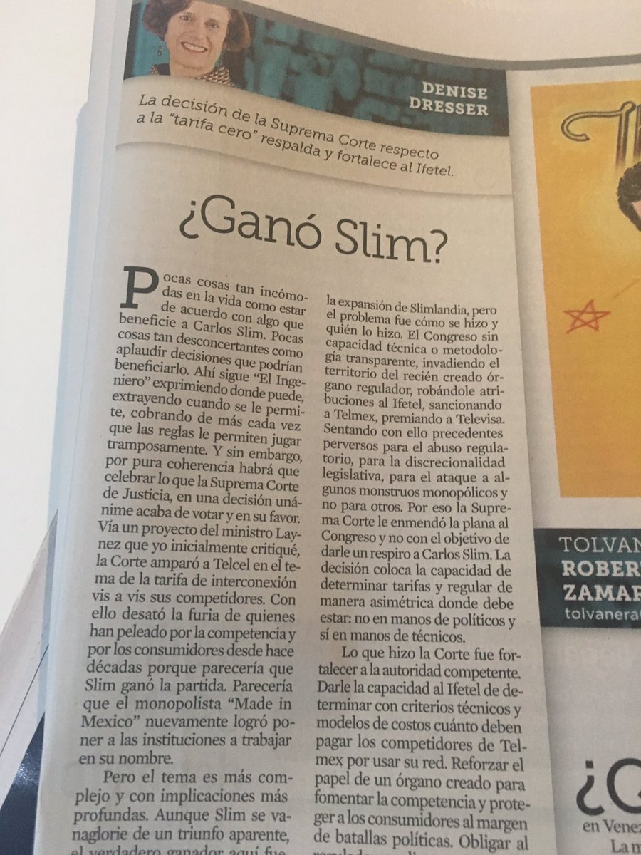 soyirenelevy's tweet photo. Buen día por la mañana. Cafecito leyendo el interesante artículo d hoy d @DeniseDresserG "GANÓ SLIM? https://t.co/1y1nNLdBFg