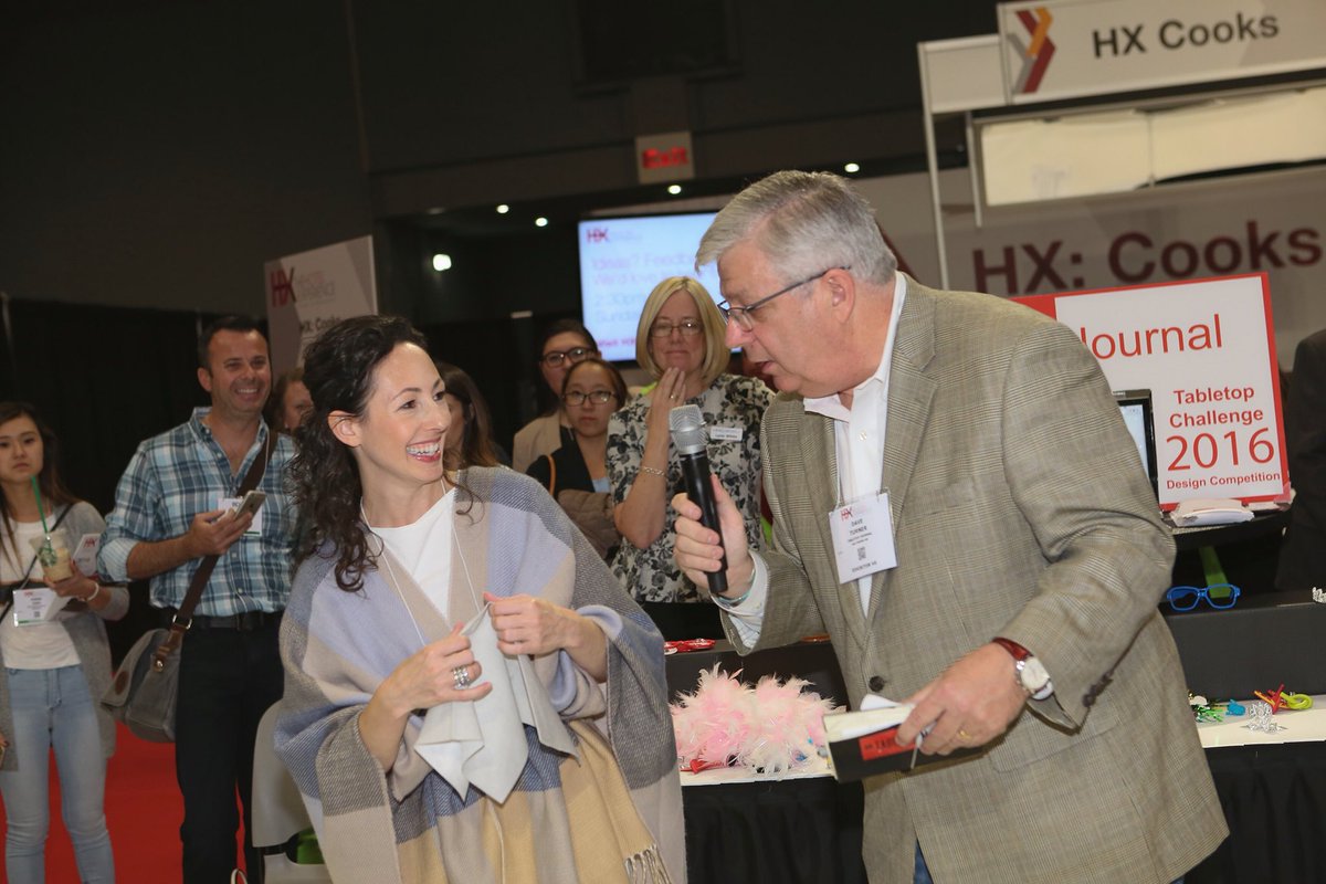 HXHotel's tweet photo. Tina of @deliadesigns & Dave of @tabletopjournal at last year’s #tabletopchallenge! #HX2017 sign up to attend today! https://t.co/pAdxDJqRv7 https://t.co/oDlabRRzYr