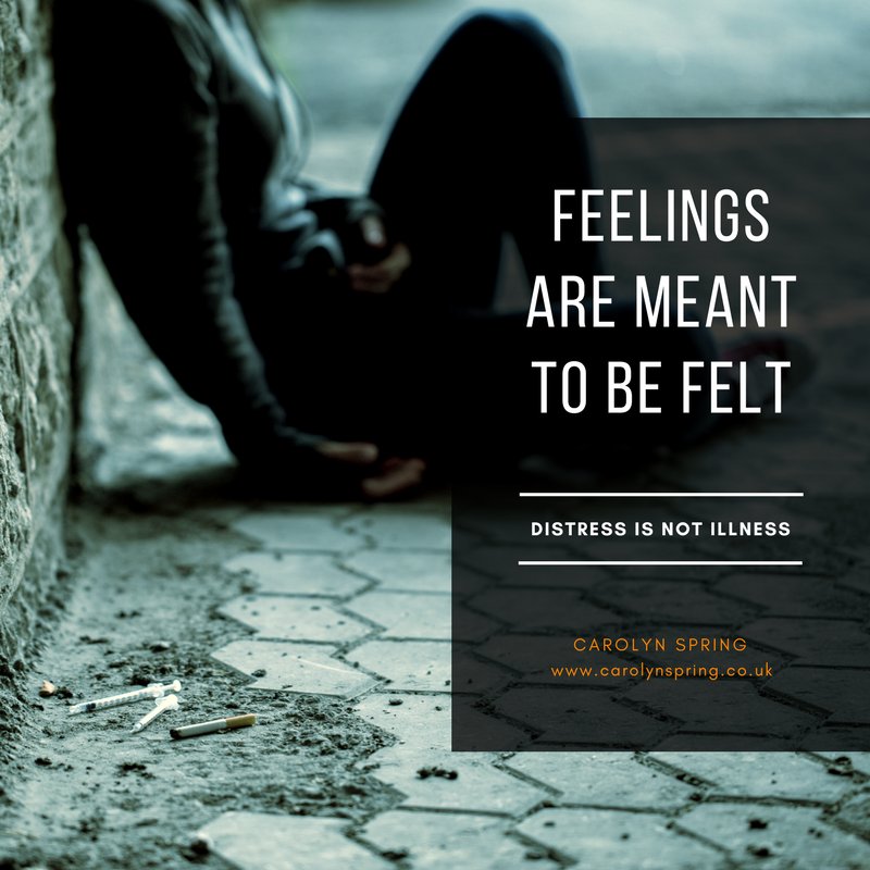 Being distressed by distressing events is normal, but it's not mental illness.