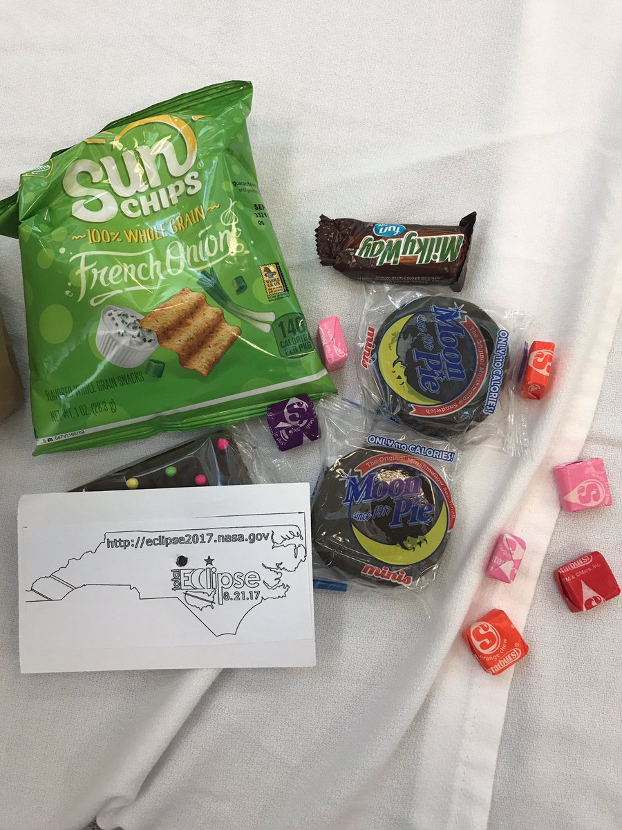 olmstead_jen's tweet photo. Space junk goody bag. #SolarEclipse2017 @DDMSDragons Thank you @DDMS_PTA https://t.co/PmBEOhzXOo