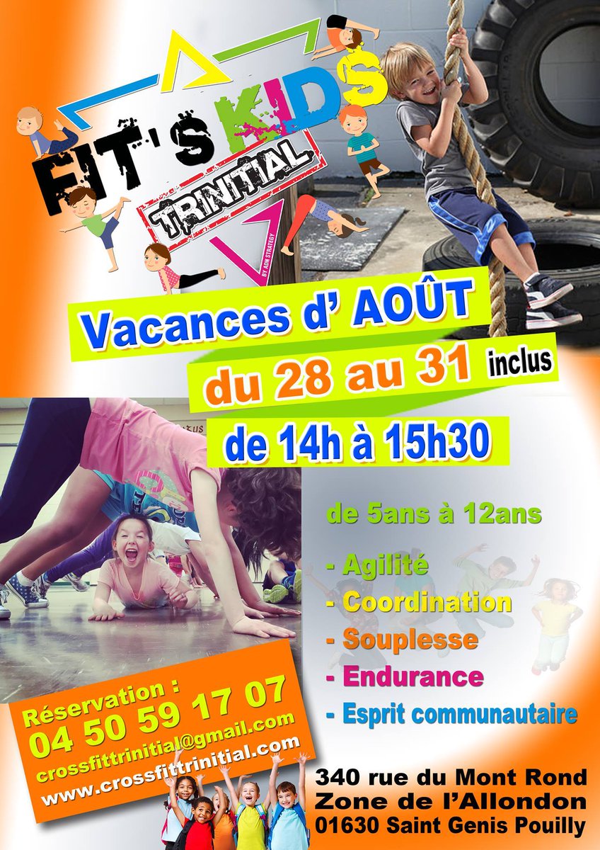 CrossFit_SGP_01's tweet photo. * C'est la rentrée des Kids chez CrossFit Trinitial *
STAGE VACANCES D'AOÛT DU 26 AU 31 https://t.co/ovsSsw0aje