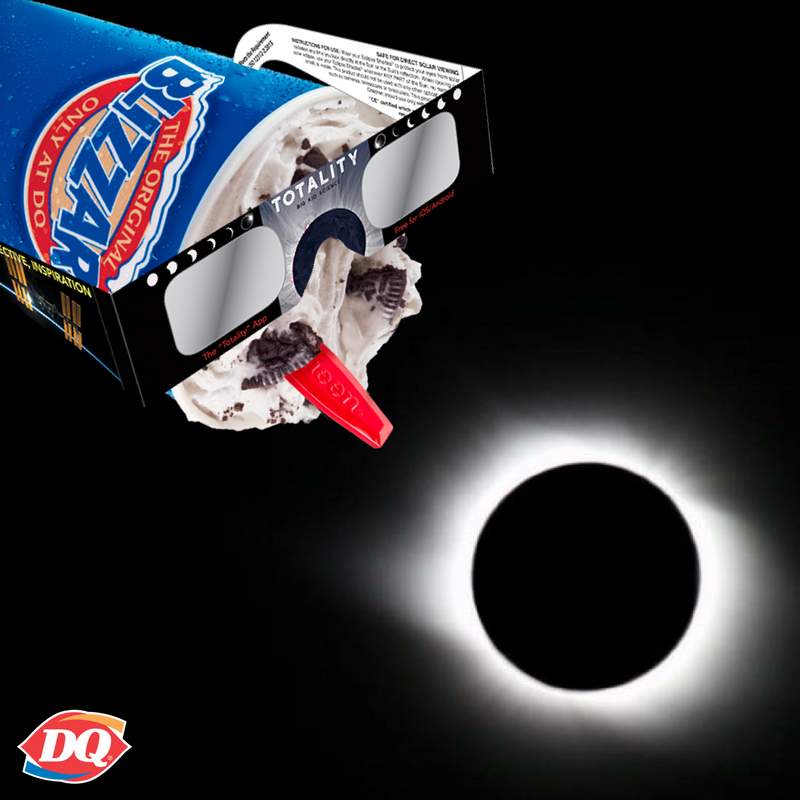 ColdwaterRdDQ's tweet photo. A DQ Blizzard and protective glasses. #SolarEclipse2017 essentials! https://t.co/exD4YFaHUO